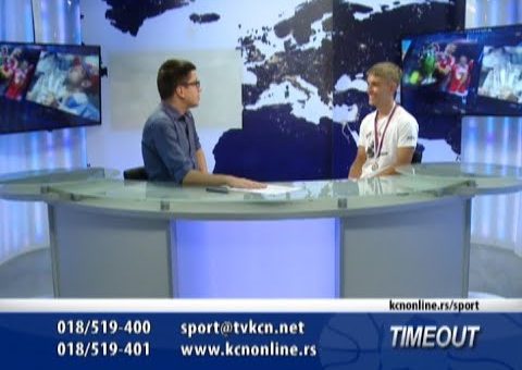 Andrija Jevtić, juniorski prvak Srbije u kajaku (emisija Timeout TV KCN 09 08 2021)