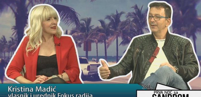 Prva noc sa dr Sandrom 30 – Kristina Madic, vlasnik i urednik Fokus radija (TV KCN 16.10.2021.)