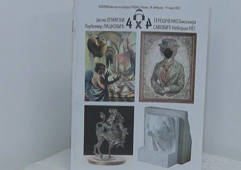 Info – Otvaranje izlozbe pod nazivom – Cetiri puta cetiri (TV KCN 18.02.2022)
