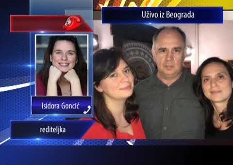 KCN Popodne – Fono ukljucenje Isidora Goncic, rediteljka (TV KCN 26.03.2022.)