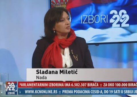 Izbori 2022 – Sladjana Miletic (TV KCN 03.04.2022)