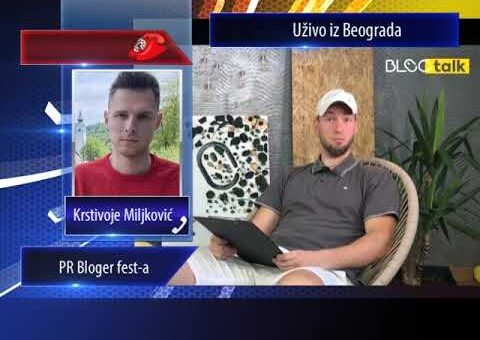 KCN Popodne – Fono ukljucenje Krstivoje Miljkovic, PR Bloger fest-a (TV KCN 21.05.2022.)