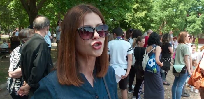 Protest Nišlija zbog izgradnje parkinga pored škole (TV KCN 15-05-2022)